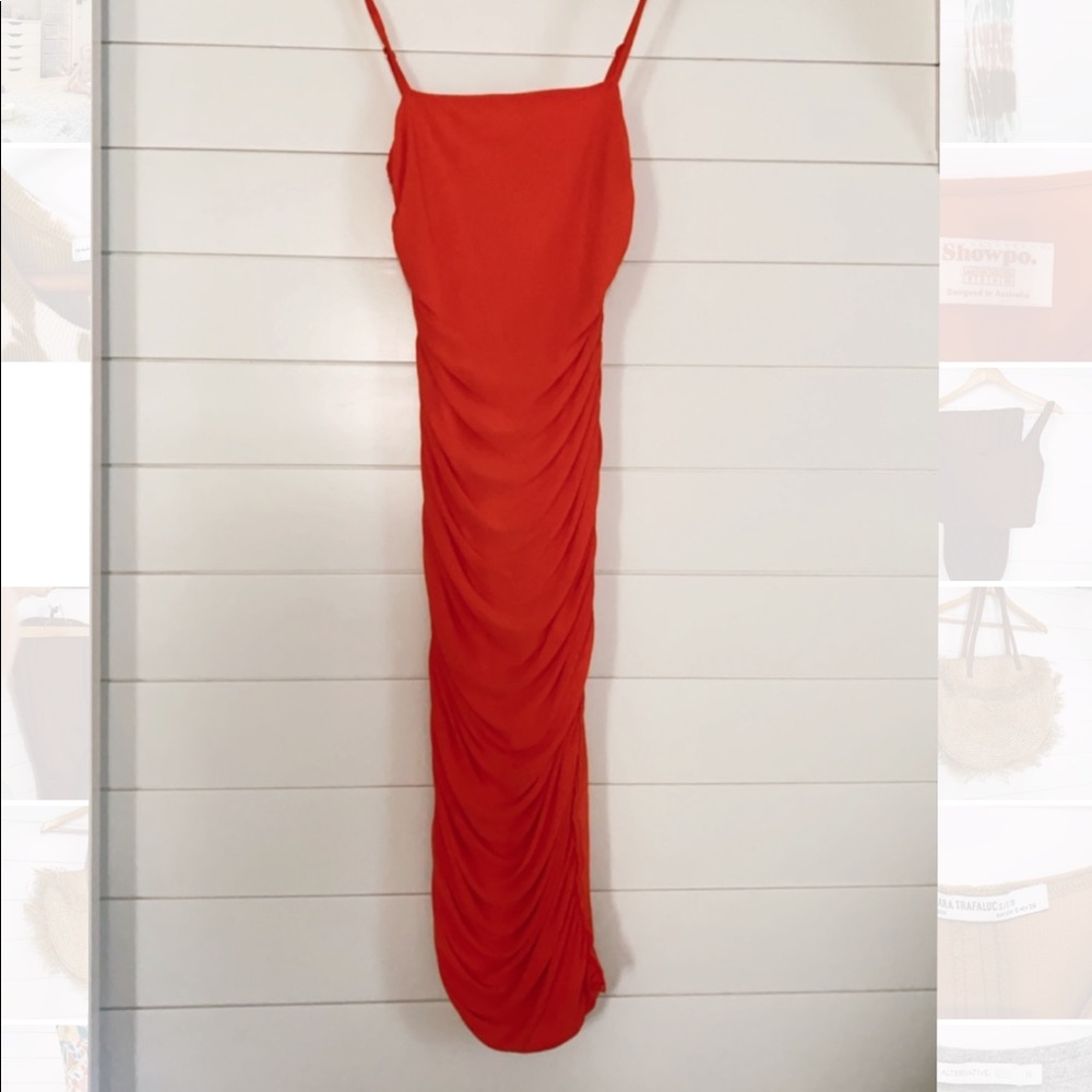 Showpo Tangerine MIDI Dress -Brand New